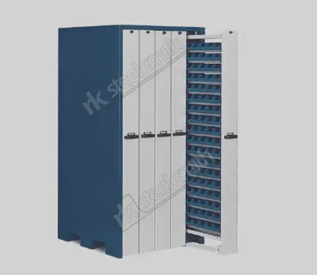 Industrial Vertical Drawer Bin & Crate Cabinet
